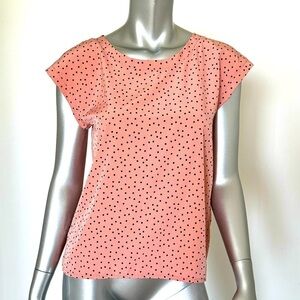 New! Abercrombie and Fitch salmon polka dot shirt, Size S